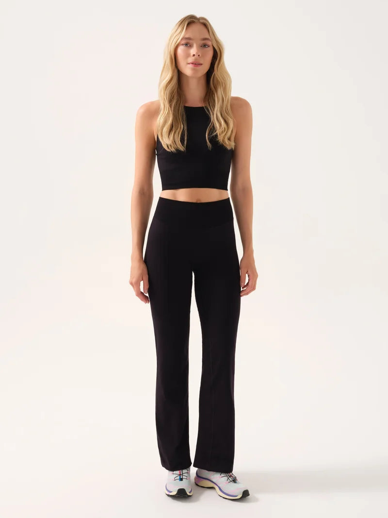Motion Yumuşak Dokulu Crop Top | Siyah