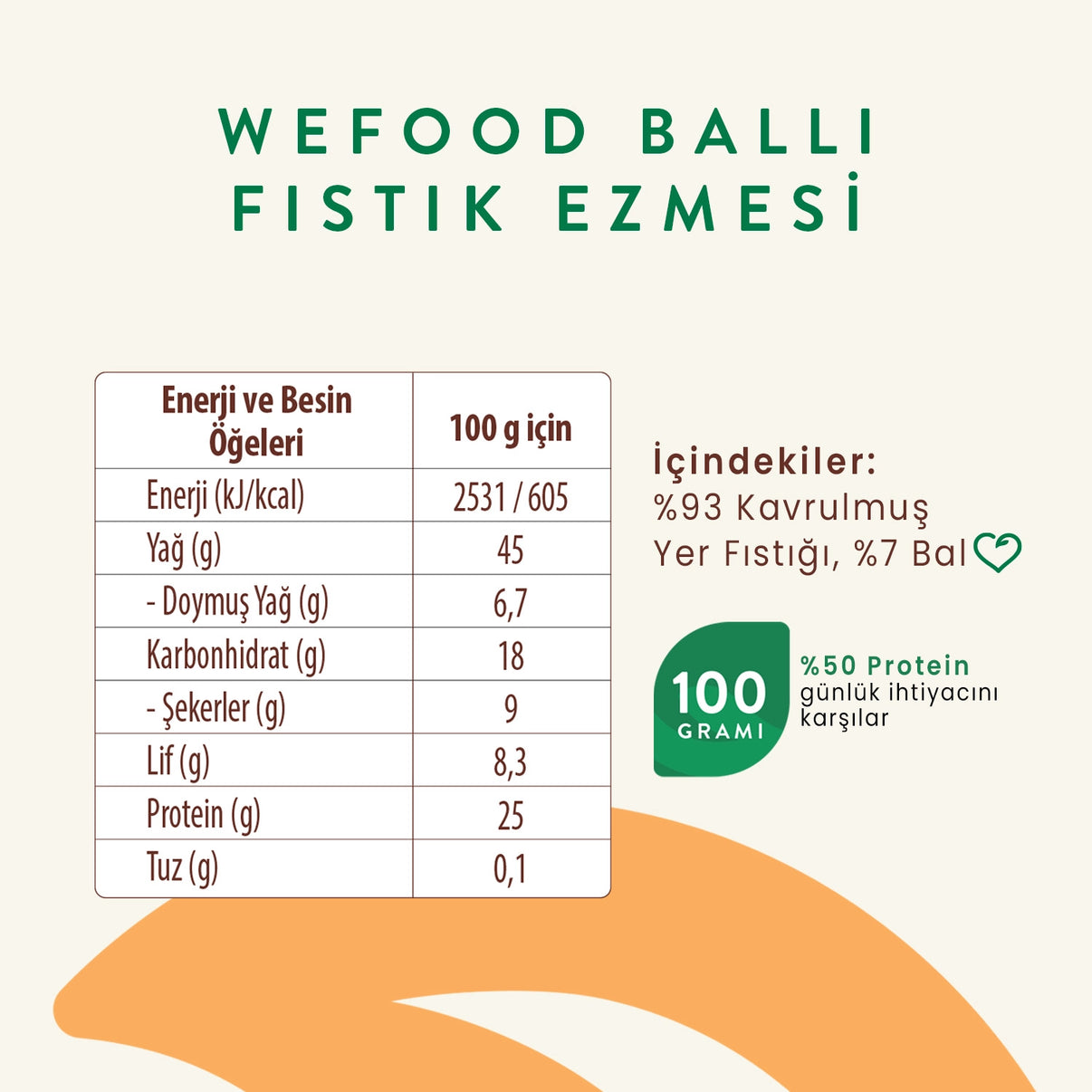 2'li Ballı Fıstık Ezmesi 300 gr
