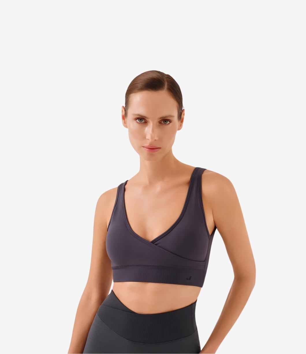 Jerf Motion Çapraz Askılı Bra | Carbon
