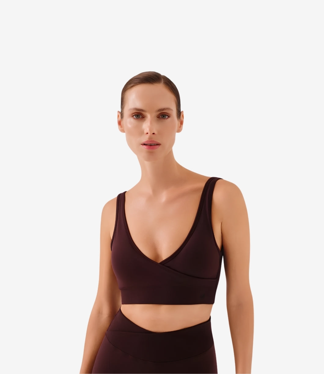 Jerf Motion Çapraz Askılı Bra | Bordo