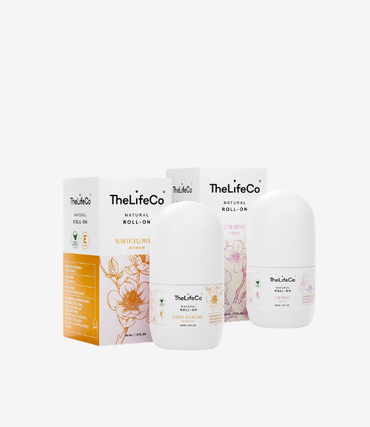 2'li %100 Doğal Roll-On Deodorant – White Flowers (Kadın) + Cherish (Genç) 60 ml