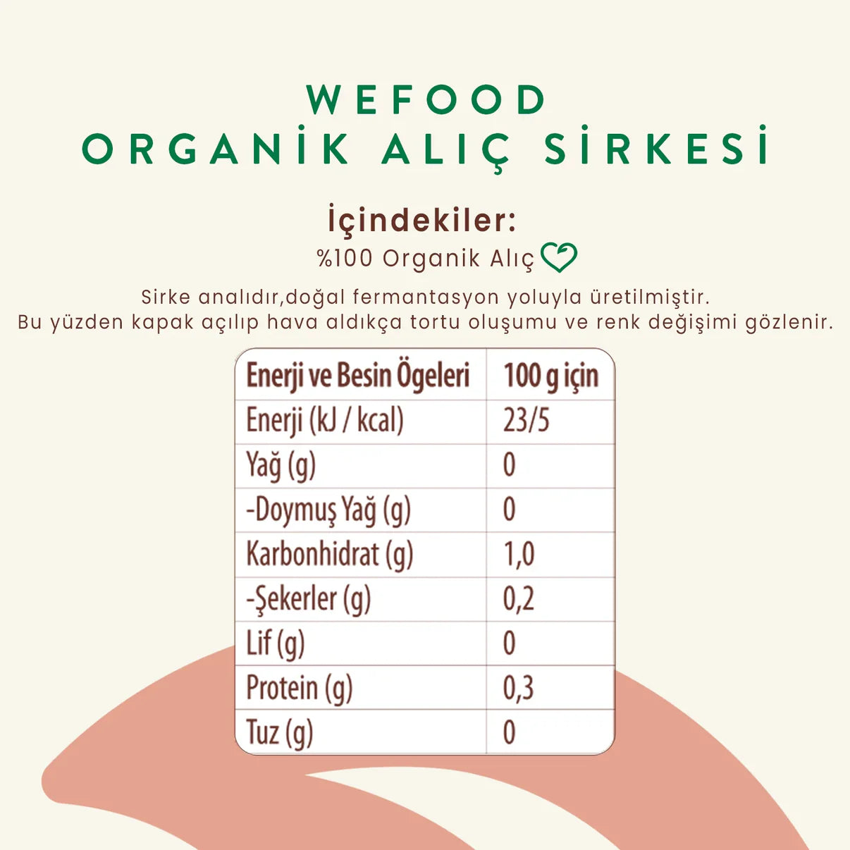 2'li Organik Alıç Sirkesi 500 ml