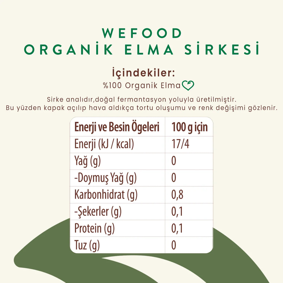 2'li Organik Elma Sirkesi 500 ml