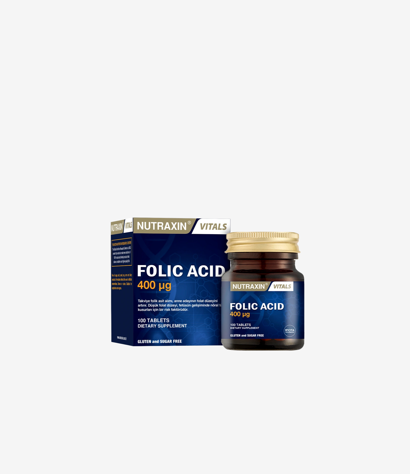 Folic Acid 400 mcg 100 Tablet