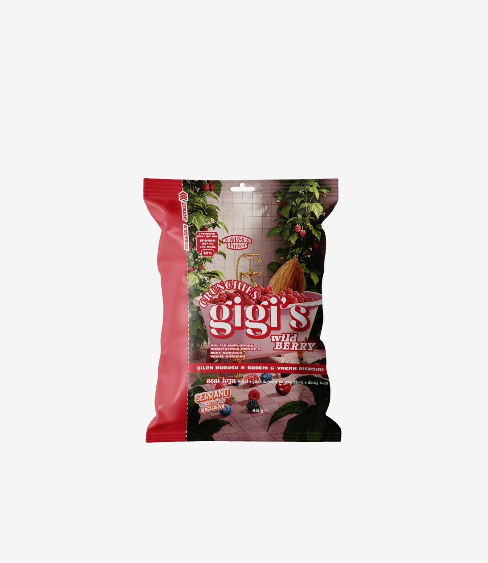 4'lü Crunchies Wild Berry 45 gr