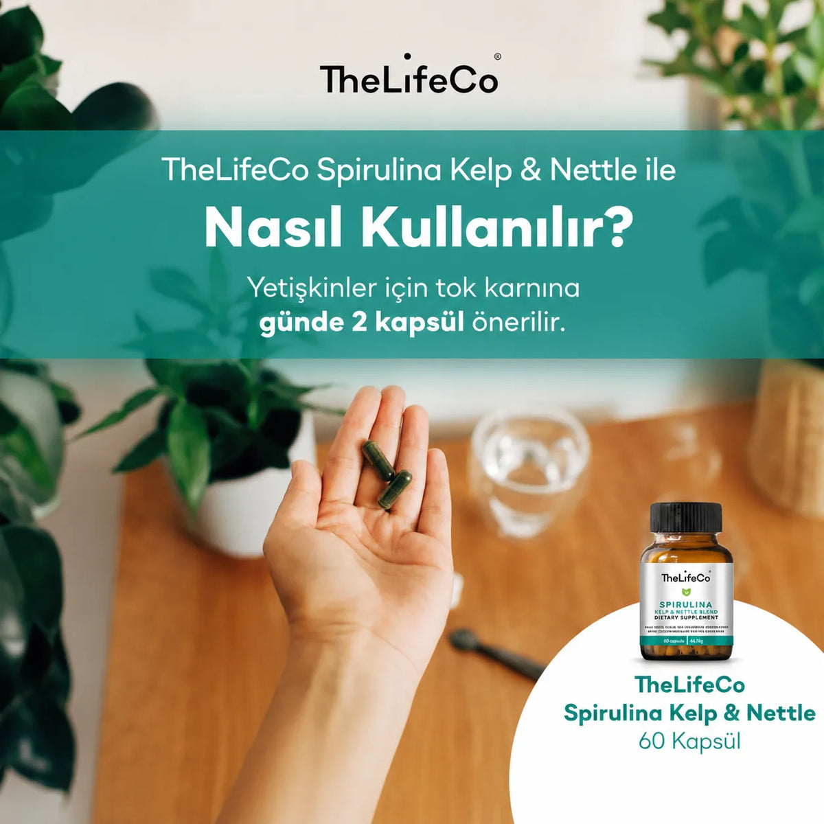 Spirulina Kelp & Nettle 60 Kapsül