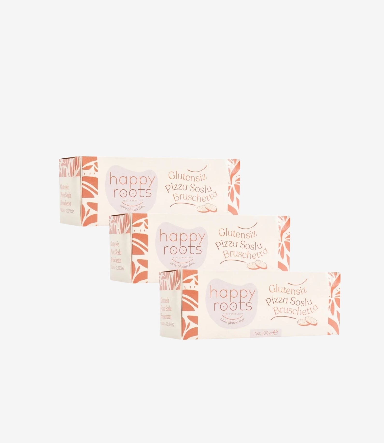 Happy Roots 3'lü Glutensiz Pizza Soslu Bruchetta