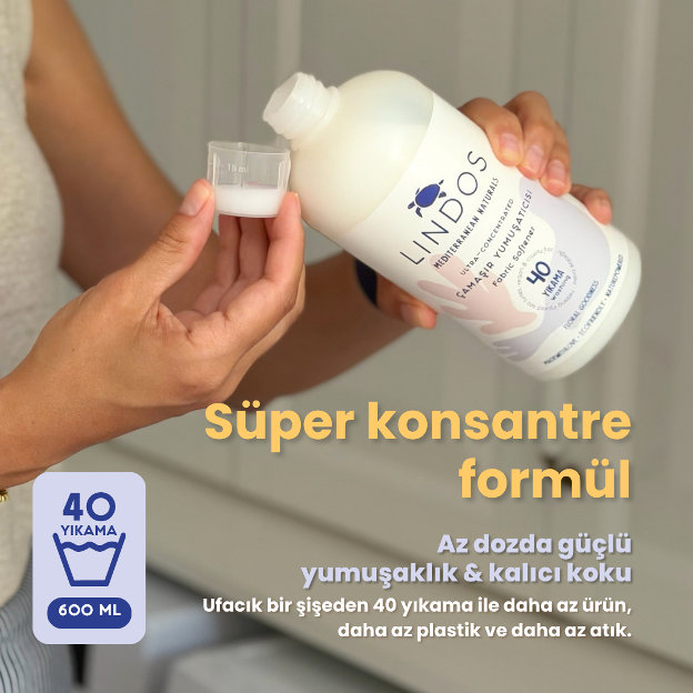 Doğal Konsantre Çamaşır Yumuşatıcısı | Itır & Lavanta | 40 Yıkama (600 ml)