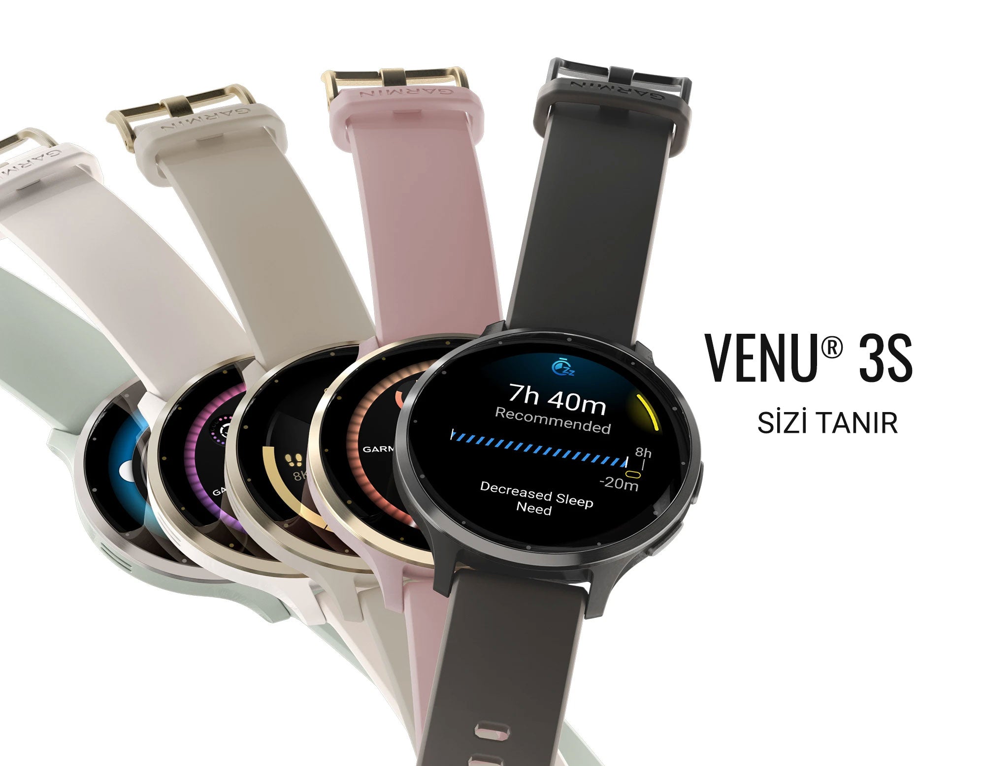 Venu 3S | Soft Gold | Fil Dişi Kayışlı