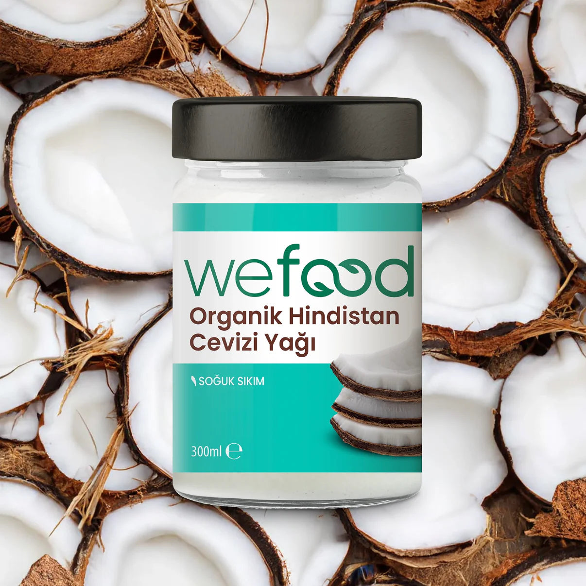 Organik Hindistan Cevizi Yağı 300 ml (Soğuk Sıkım)