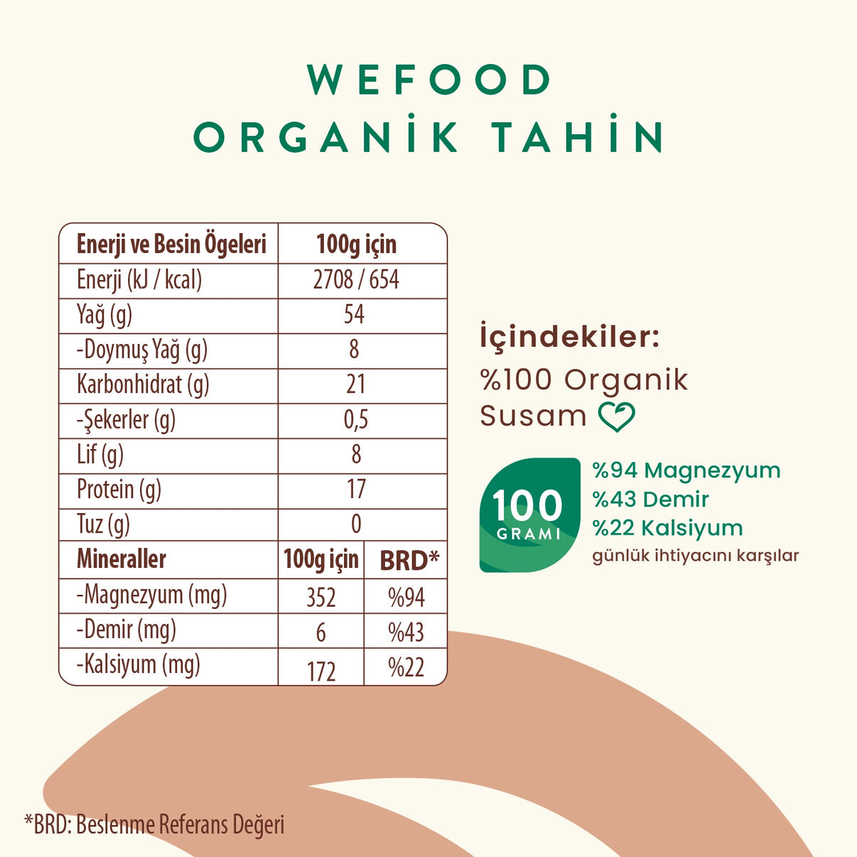 Organik Tahin 600 gr