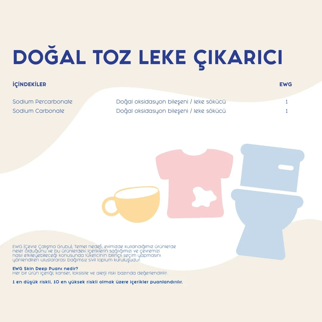 Doğal Çamaşır Suyu - Leke Çıkarıcı Toz 400 gr