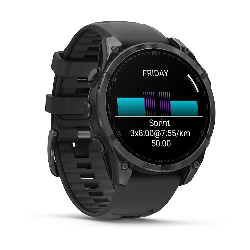 Fenix 8 - 47 mm, AMOLED Slate Gri, Siyah Silikon Kayışlı