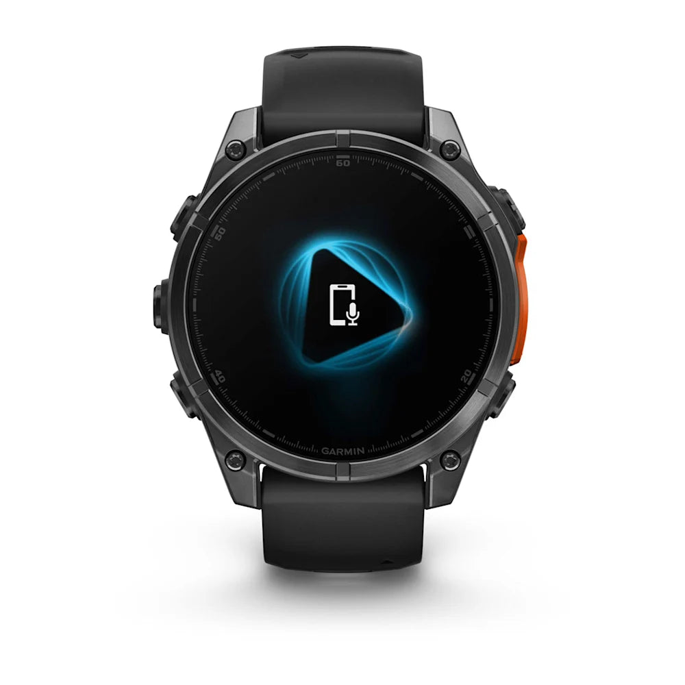 Fenix 8 - 47 mm, AMOLED Slate Gri, Siyah Silikon Kayışlı