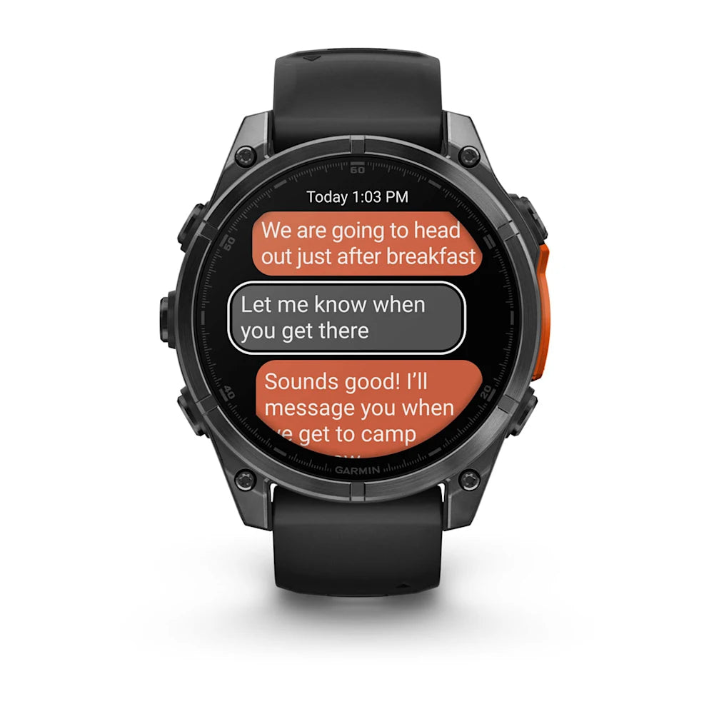 Fenix 8 - 47 mm, AMOLED Slate Gri| Siyah Silikon Kayışlı