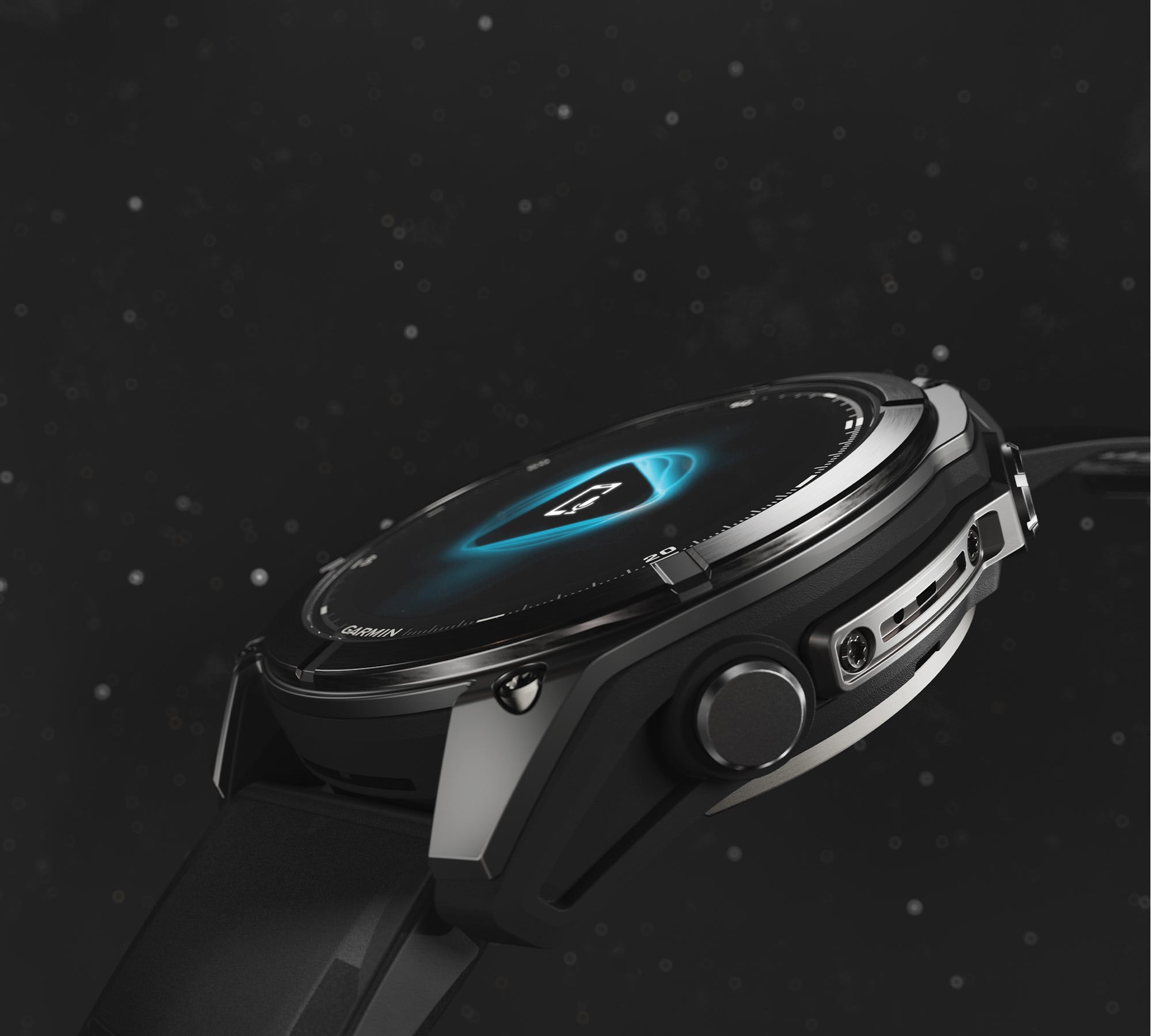 fenix 8 - 43 mm, AMOLED | Sapphire, Karbon gri DLC titanyum, Siyah/Gri Silikon Kayışlı