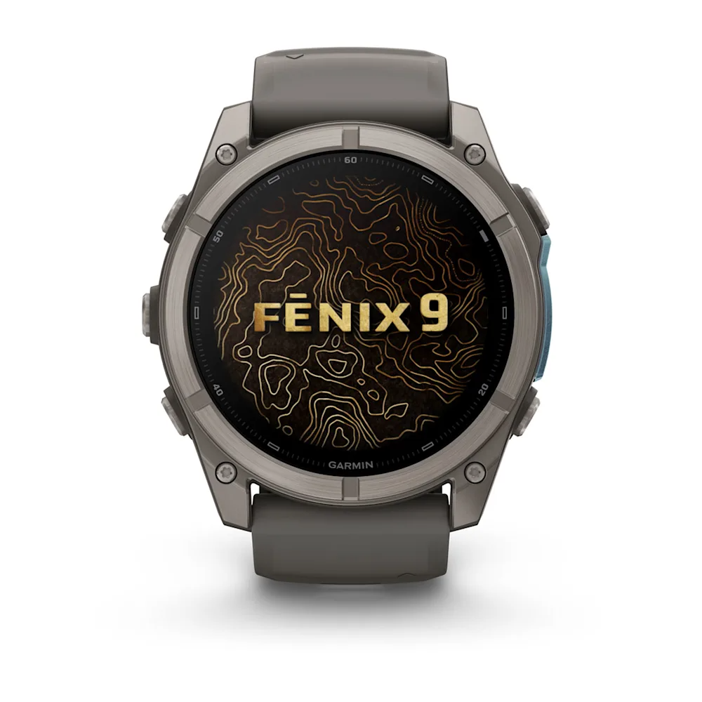 Fenix 9, 51 mm | Titanyum, Çakıl Grisi Silikon Kayışlı