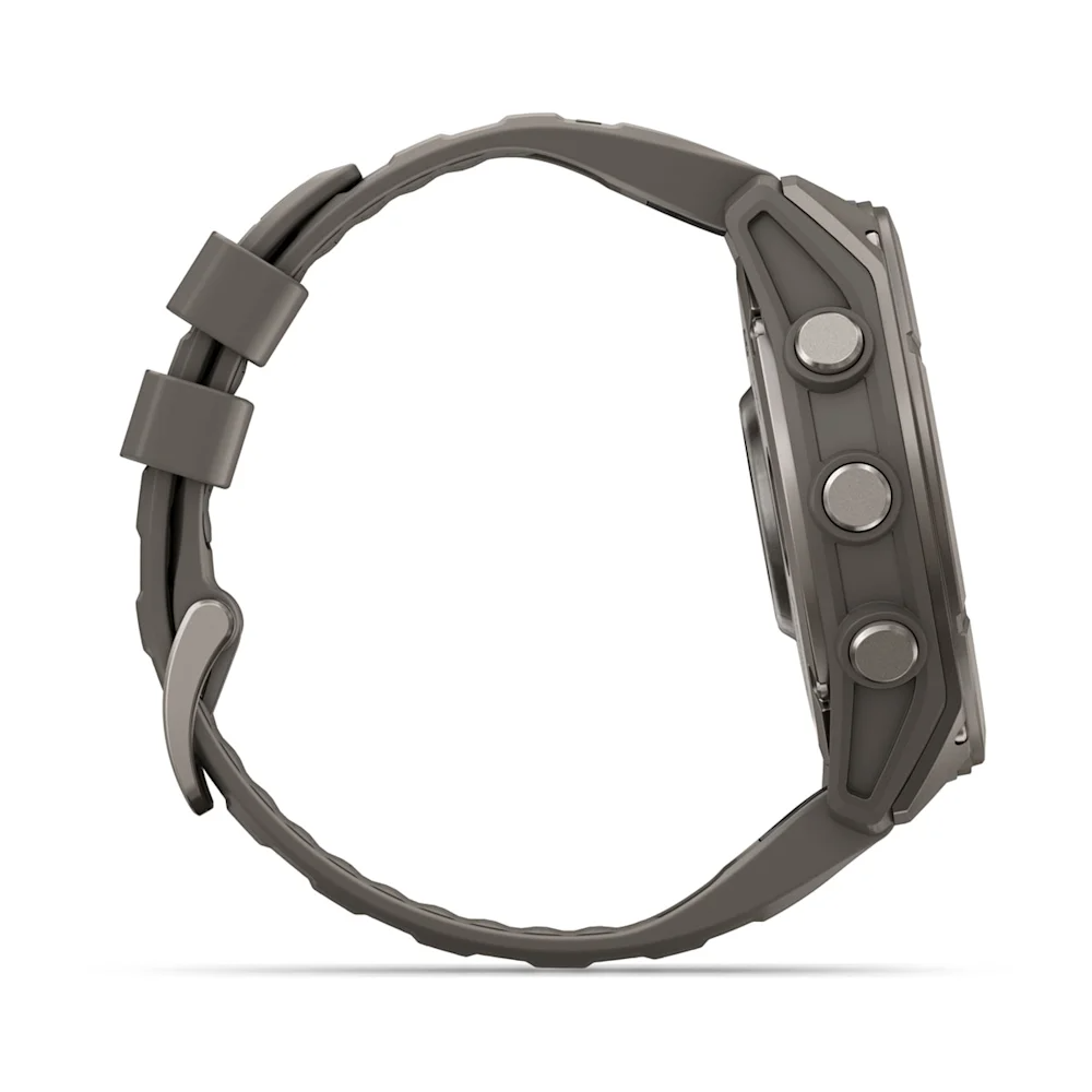 Fenix 9, 51 mm | Titanyum, Çakıl Grisi Silikon Kayışlı