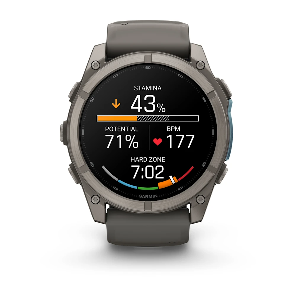Fenix 9, 51 mm | Titanyum, Çakıl Grisi Silikon Kayışlı