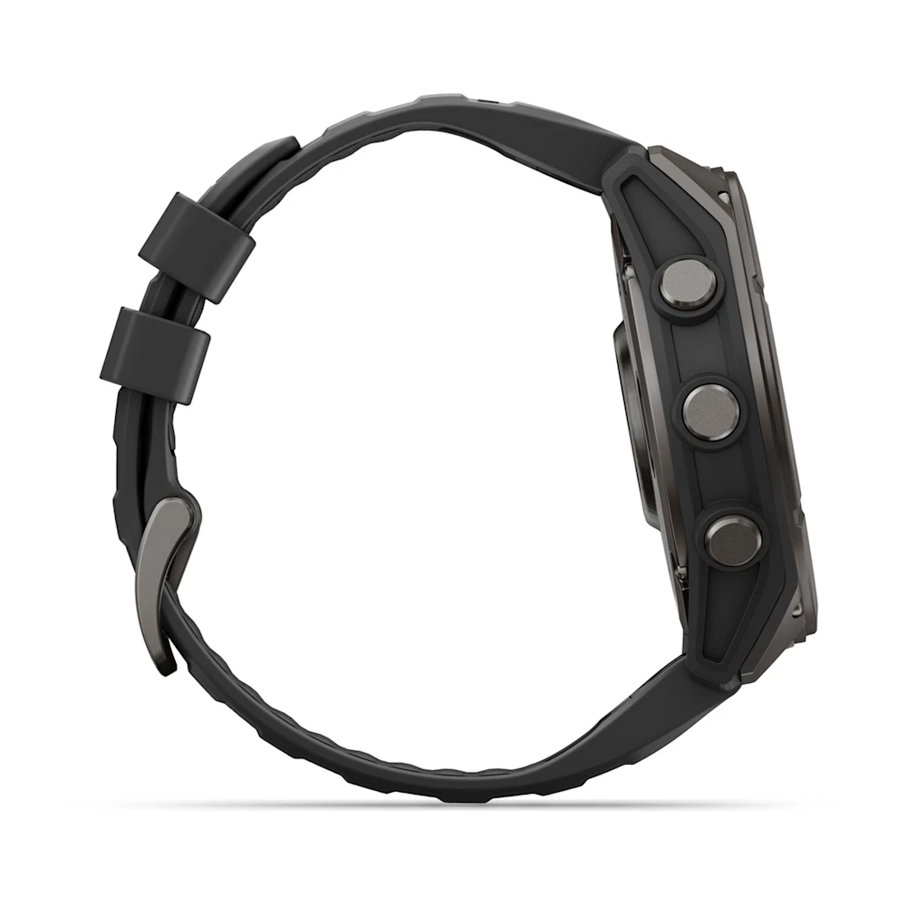 Fenix 9, 51 mm | Karbon Gri DLC Titanyum, Siyah Silikon Kayışlı