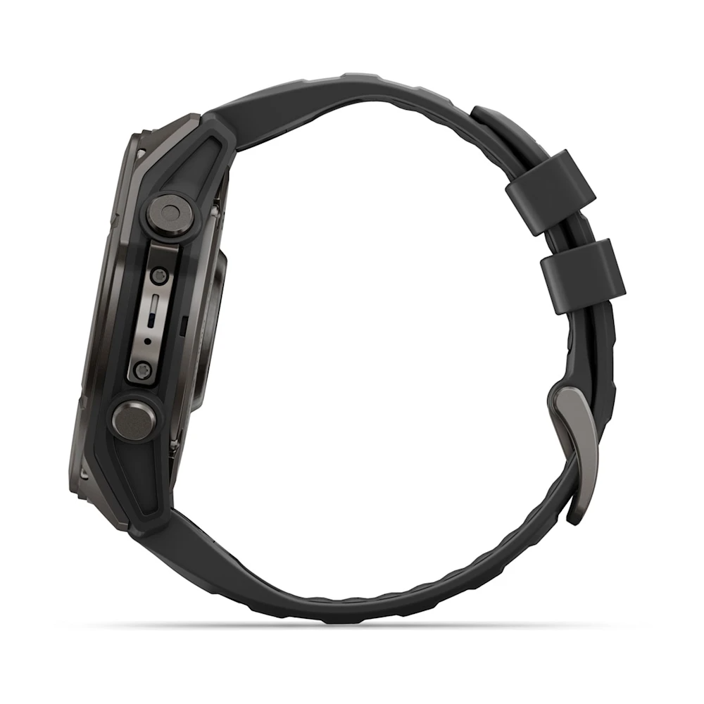 Fenix 9, 51 mm | Karbon Gri DLC Titanyum, Siyah Silikon Kayışlı