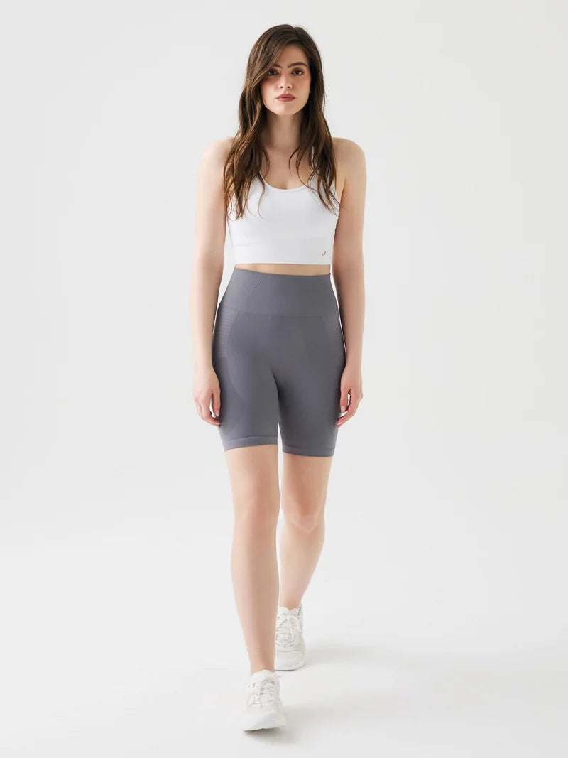 Gela Çift Katlı Kompress Sport Bra | Beyaz