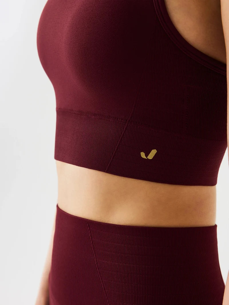 Jerf Gela Çift Katlı Kompress Sport Bra | Bordo