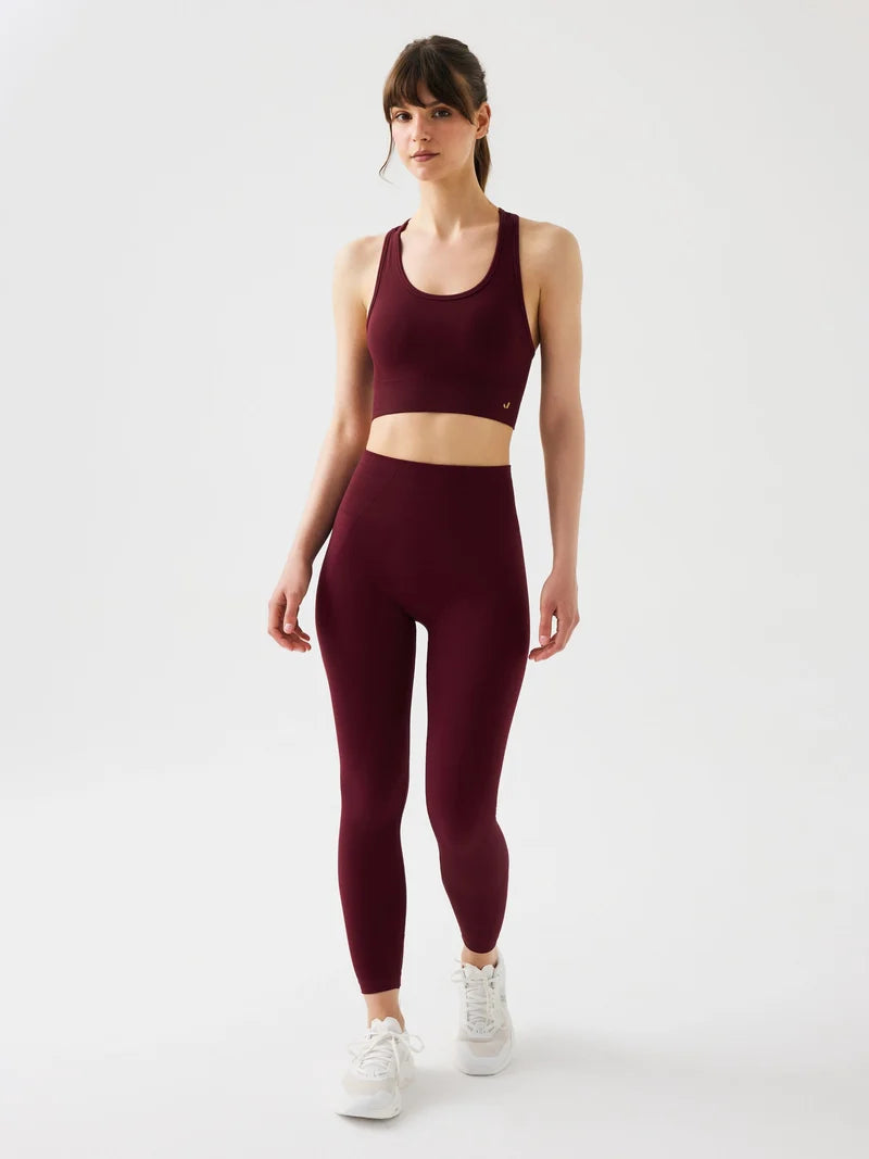 Gela Çift Katlı Kompress Sport Bra | Bordo
