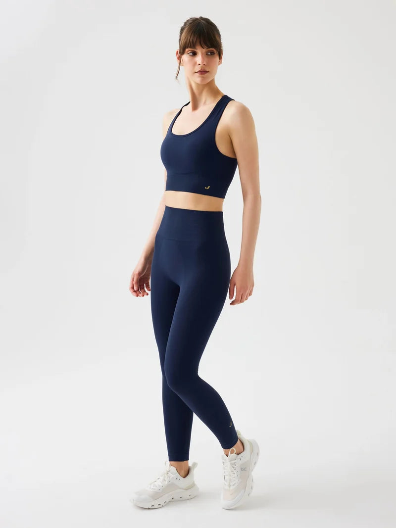 Gela Çift Katlı Kompress Sport Bra | Lacivert