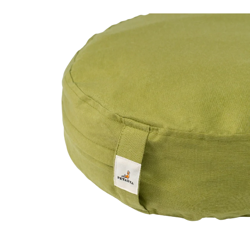 Zafu Meditasyon Minderi Karabuğday Kabuğu Dolgulu | Yeşil