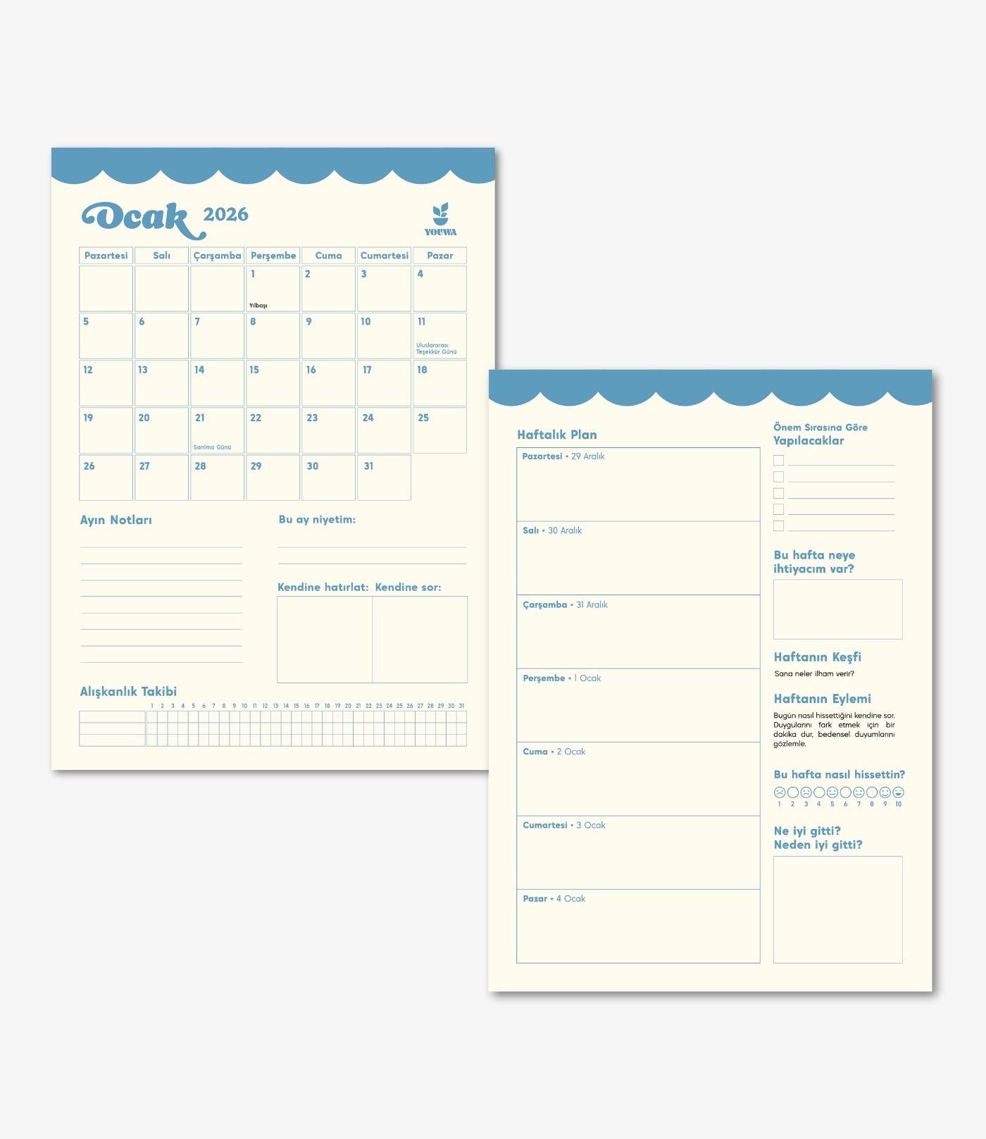 İyi Oluş Pratikleri ile Haftalık Planlayıcı