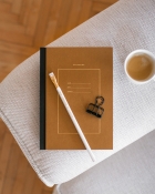STUDIO MOTTOS Noktalı Sert Kapaklı Defter - Kahve