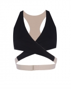 Y.ORSTRULY Vest Bra Pebble&Charcoal Reversible