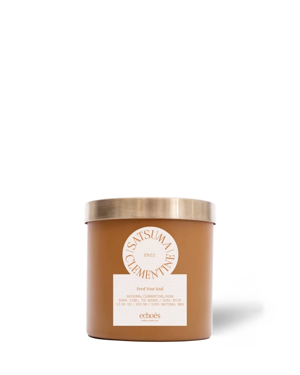 ECHOES CANDLE & SCENT LAB.	 Satsuma & Clementine Çift Fitil Doğal Mum 300 gr