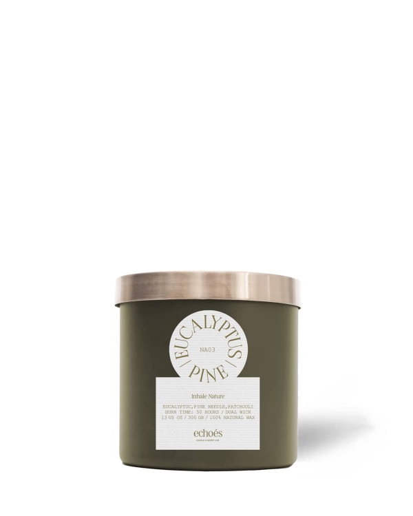 ECHOES CANDLE & SCENT LAB.	 Eucalyptus & Pine Çift Fitil Doğal Mum 300 gr