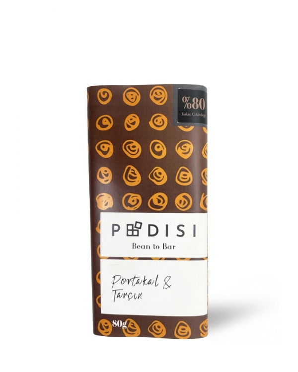 PODISI BEAN TO BAR CHOCOLATE Portakal & Tarçın Aromalı Çikolata