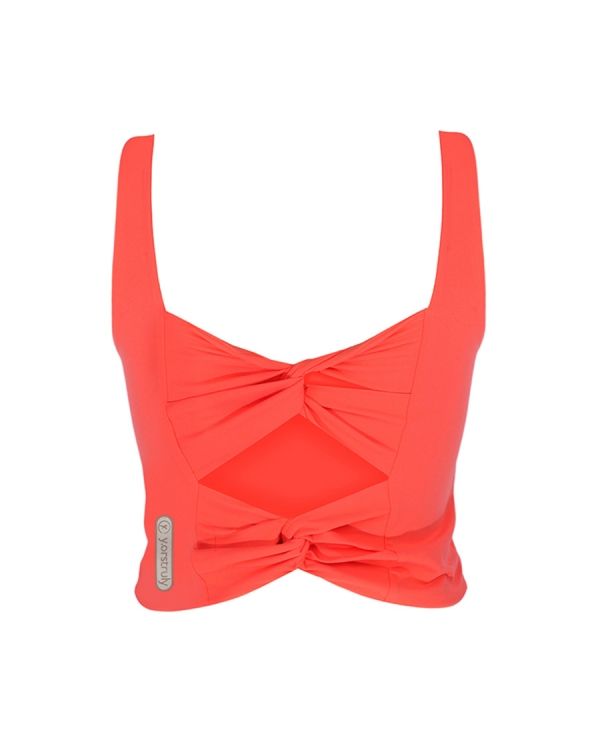 Y.ORSTRULY Bow Long Bra-Peach