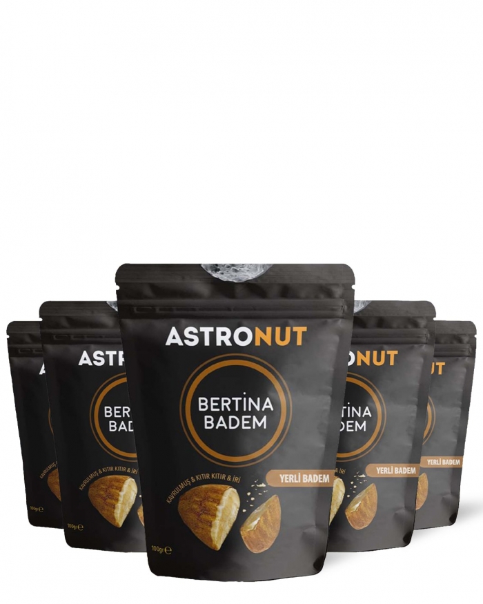 ASTRONUT Astronut Yerli Bertina Badem Kavrulmuş 120 Gr (5 Adet)