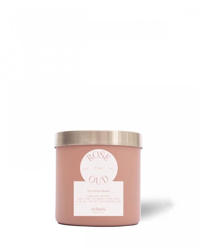 ECHOES CANDLE & SCENT LAB.	 Rose & Oud Çift Fitil Doğal Mum 300 gr