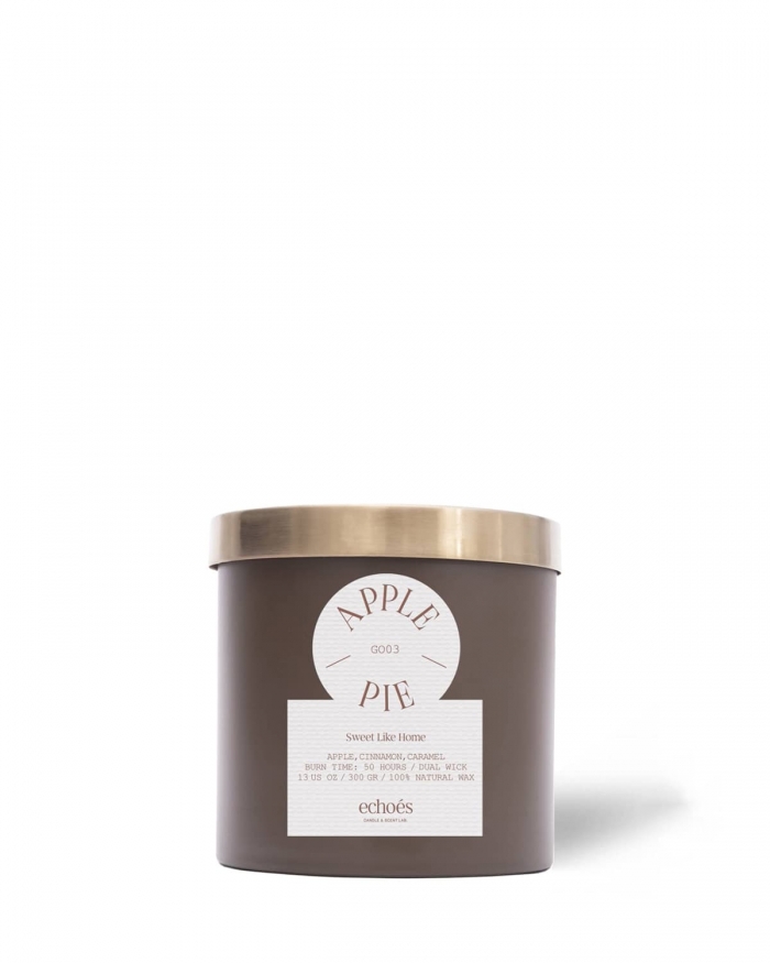 ECHOES CANDLE & SCENT LAB.	 Apple Pie Çift Fitil Doğal Mum 300 gr