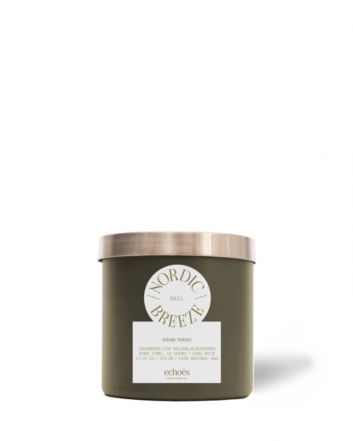 ECHOES CANDLE & SCENT LAB.	 Nordic Breeze Çift Fitil Doğal Mum 300 gr