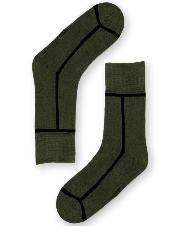 FUNDAZE One Line Green Çorap 