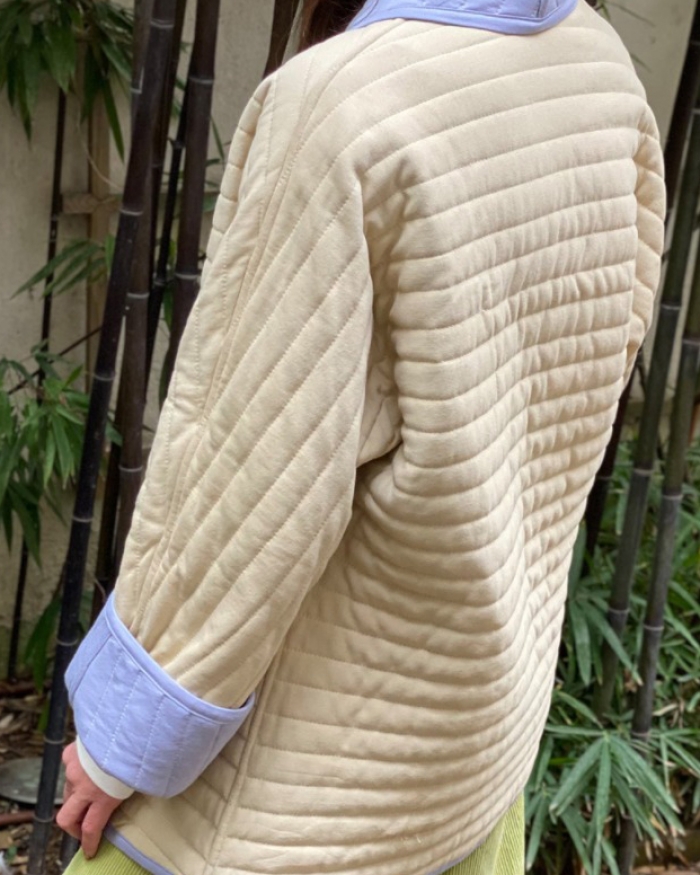 A HIDDEN BEE Double Sided Quilted Kimono 