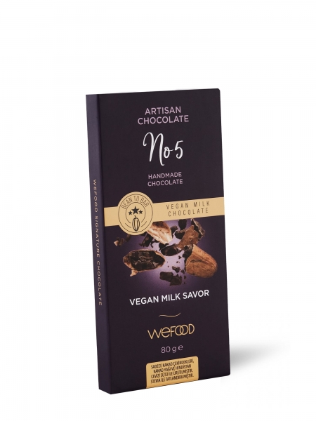 WEFOOD  Wefood %50 Kakaolu Hindistan Cevizi Sütlü Vegan Çikolata No5 80 gr