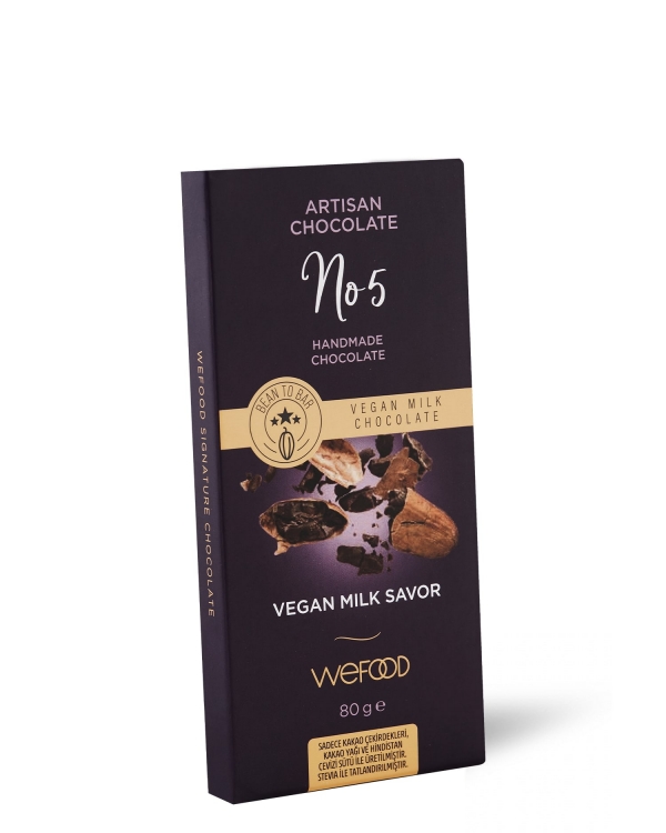 WEFOOD Wefood %50 Kakaolu Hindistan Cevizi Sütlü Vegan Çikolata No5 80 gr
