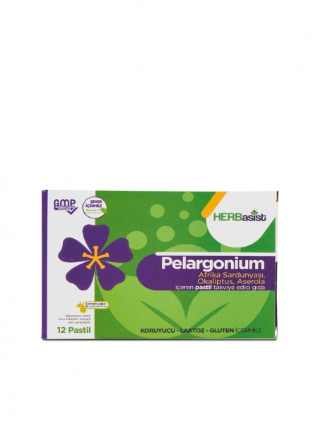 HERBASIST  Pelargonium İçerikli Takviye Edici Gıda Pastil 24 adet