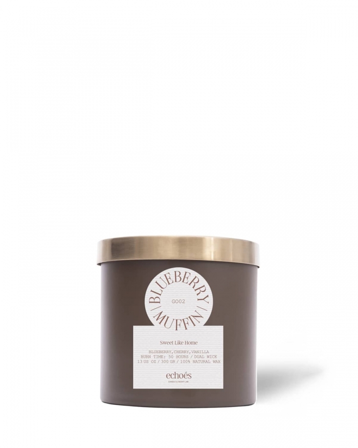 ECHOES CANDLE & SCENT LAB.	 Blueberry Muffin Çift Fitil Doğal Mum 300 gr