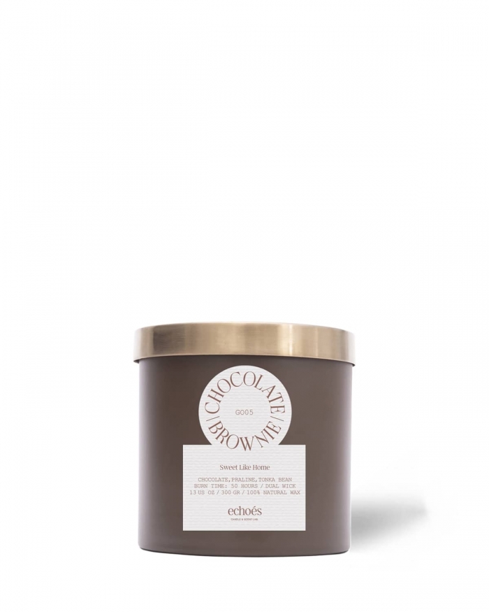 ECHOES CANDLE & SCENT LAB.	 Chocolate Brownie Çift Fitil Doğal Mum 300 gr