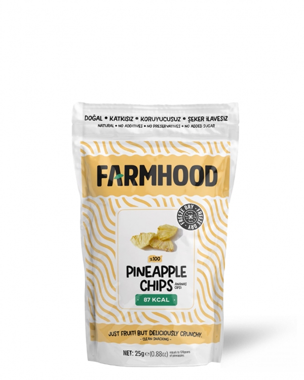 FARMHOOD 6x Freeze Dried Ananas Cipsi