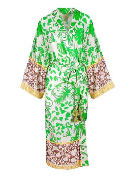 HIP+HAPPEN  Duster Uzun Yeşil Kimono